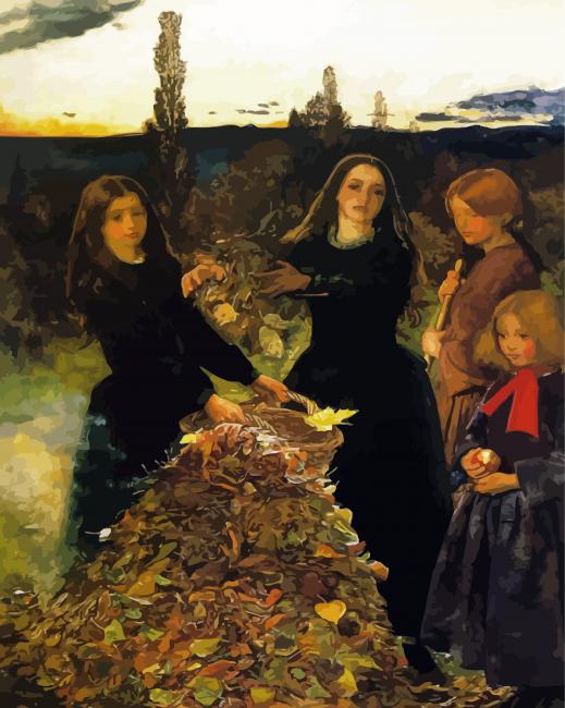 Autumn Leaves By John Everett Millais Diamond Painting