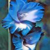 Blue Gladiola Flower diamond painting