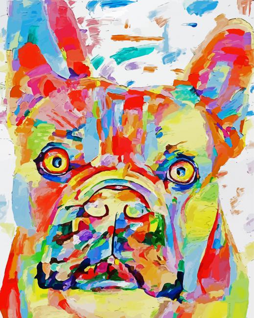 Colorful Staffy Puppy Diamond Painting