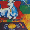 Cow In A Sofa Art Diamond Painting