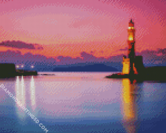 Crete Chania Lighthouse diamond painting