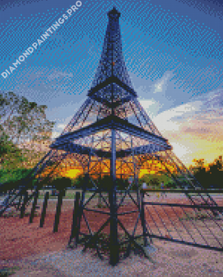 Eiffel Tower Replica Chandigarh Garden Diamond Painting