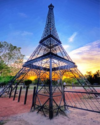 Eiffel Tower Replica Chandigarh Garden Diamond Painting