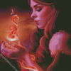 Fantasy Pyrokinesis Girl diamond painting