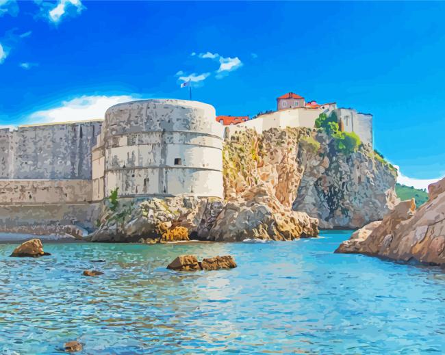 Fort Bokar Dubrovnik Diamond Painting