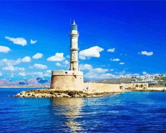 Greece Crete Chania Lighthouse diamond painting