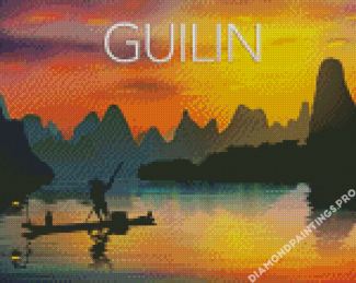Guilin Silhouette Poster Diamond Painting