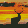 Highland Stag Sunset Diamond Painting