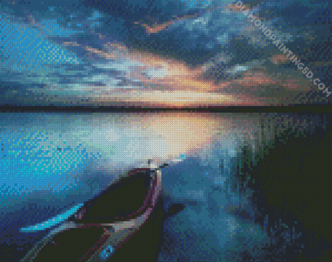 Kayak By Lake diamond painting
