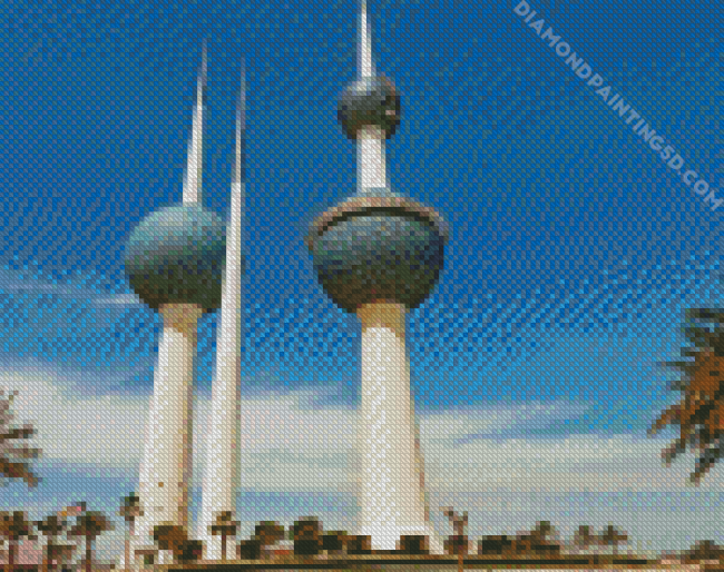 Kuwait Towers diamond painting