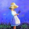 Little Girl In Lavender Field diamond painting