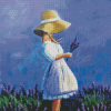 Little Girl In Lavender Field diamond painting