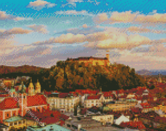 Ljubljana Castle diamond painting