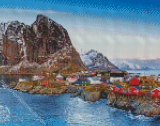 Norway Lofoten Landscape diamond painting