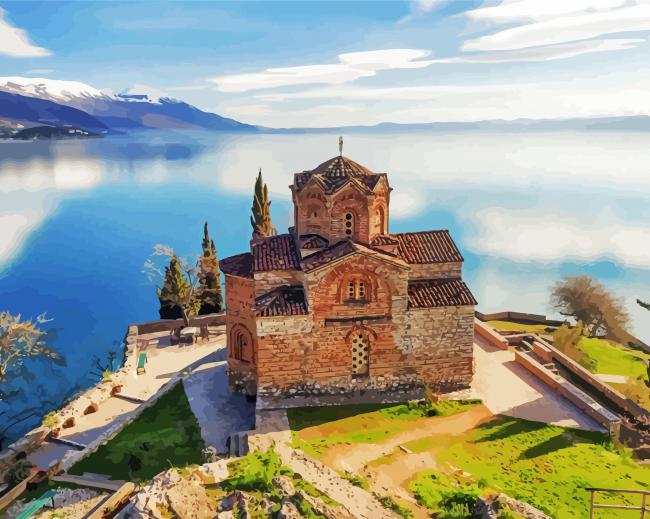 Ohrid Macedonia Buildings Diamond Painting