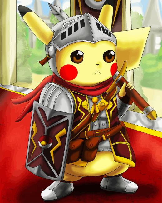Pikachu Knight diamond painting