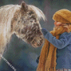 Pretty Little Girl With Horse Diamond Painting