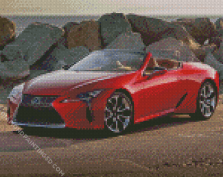 Red Lexus Car diamond painting