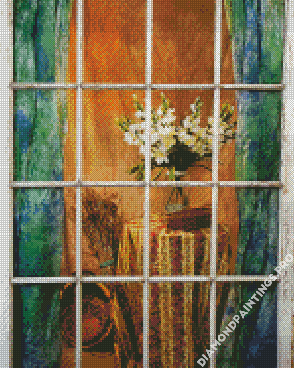 Roses Out The Old Window Diamond Painting