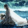Sad Bride Kneeling Under Rain Diamond Painting