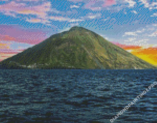 Stromboli Sicily Volcano Diamond Painting