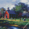 The Little Red Schoolhouse Diamond Painting