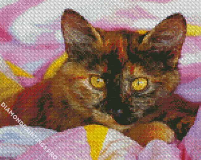Tortoiseshell Cat Diamond Painting