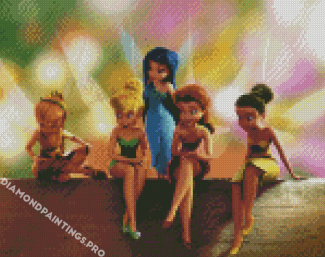 Tinker Bell And The Other Fairies Diamond Painting
