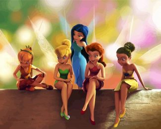 Tinker Bell And The Other Fairies Diamond Painting