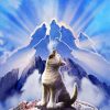Wolf Pup Howling Diamond Painting