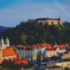 Aesthetic Ljubljana Castle diamond painting