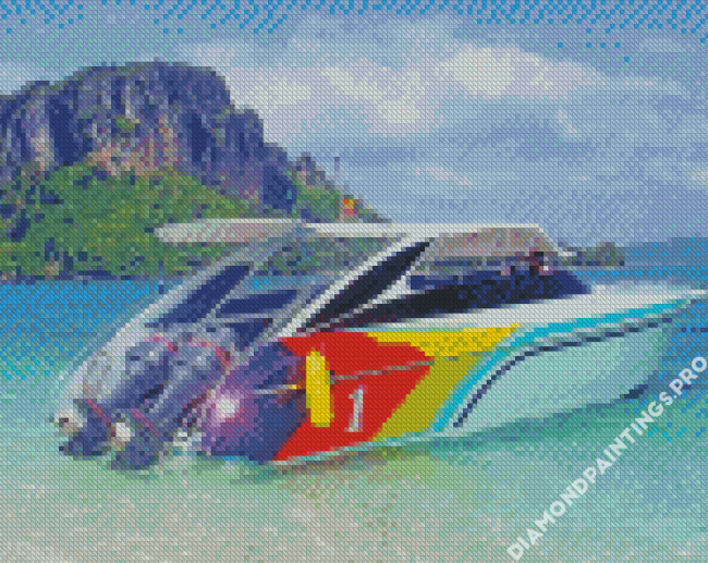Speed Boat Diamond Painting