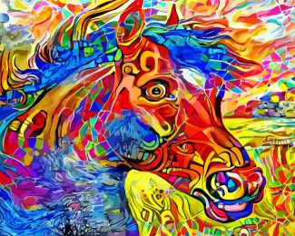 Colorful Impressionist Horse Diamond Painting