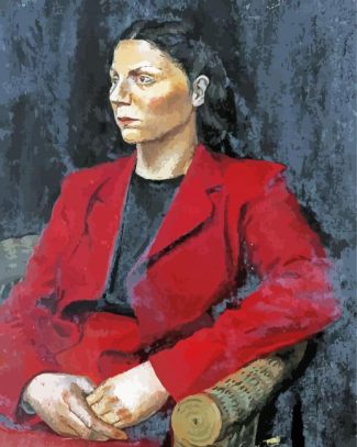 Woman In A Red Coat Diamond Painting