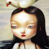 Asian Girl And Birds diamond painting