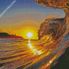 Beach And Waves Sunset Diamond Painting