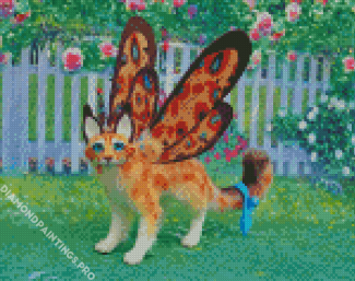 Butterfly Cat diamond painting