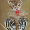 Cat Reflection Diamond Painting