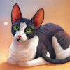 Cute Cat With Big Ears diamond painting