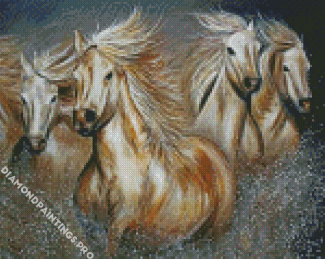 Five Horses Art Diamond Painting