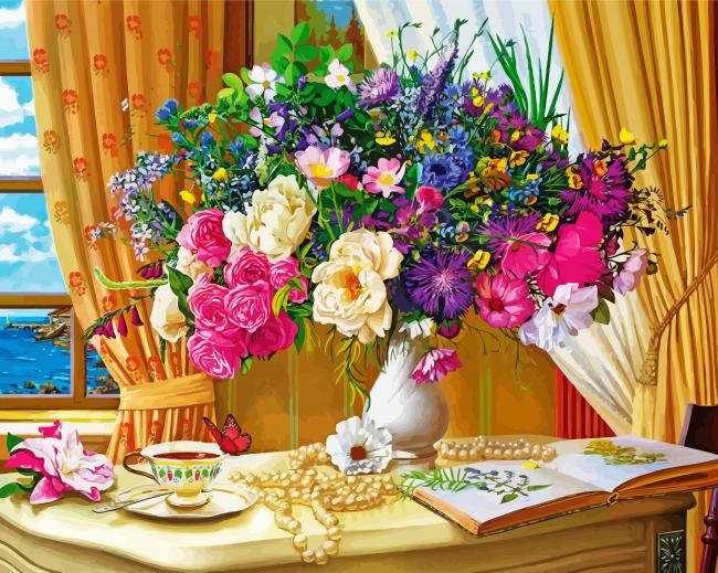 Flowers In The Morning diamond painting