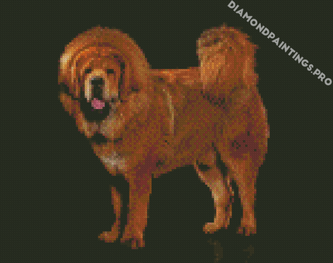 Fluffy Mastiff Dog Diamond Painting