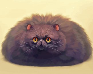 Fluffy Black Cat diamond painting