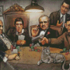Gangsters Playing Poker diamond painting