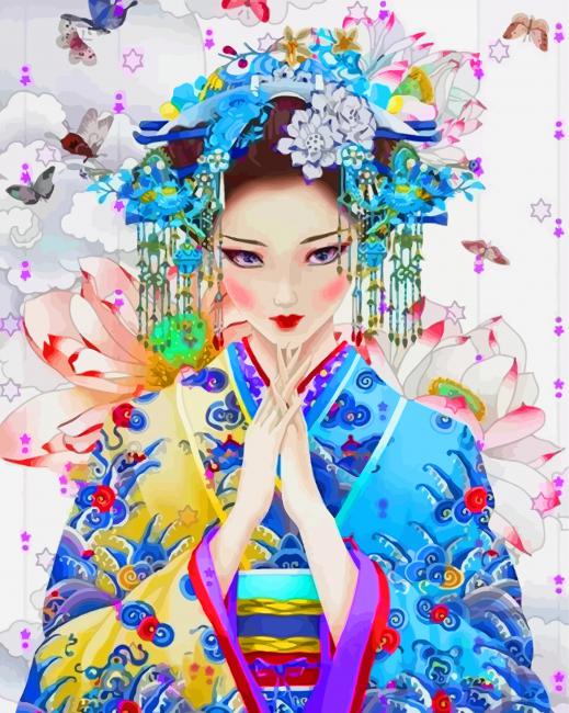 Geisha Woman Diamond painting