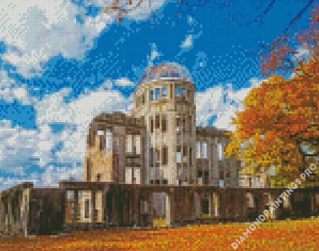 Hiroshima Atomic Bomb Dome diamond painting