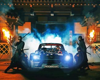 Hoonicorn Car And Ninjas Diamond Painting