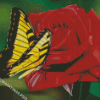 Monarch Butterfly Rose Diamond Painting