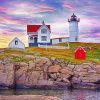 Nubble Lighthouse Maine Diamond Painting