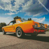 Orange 66 Ford Mustang Diamond Painting